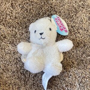Fuzzy Friends White Plush Angel Bear Stuffed Animal